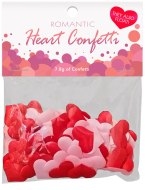 Lechtivé doplňky a dárky na párty, narozeniny a oslavy: Konfety ve tvaru srdíček Romantic Heart Confetti