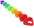 Silikonové anální kuličky Rainbow Heart