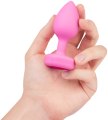 Vibrační anální kolík se srdíčkem Pink Topaz S/M (B-Vibe)