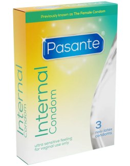 Kondomy pro ženy Internal Condom (Pasante), 3 ks