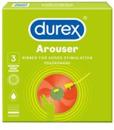 Vroubkované kondomy: Kondomy Arouser (Durex), 3 ks