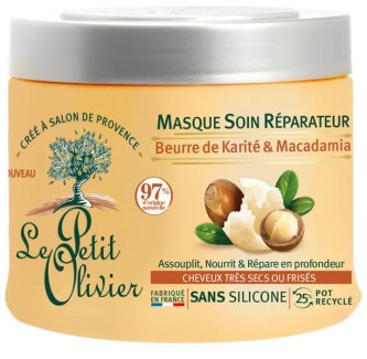 Obnovující maska na vlasy – bambucké máslo a makadamový olej (Le Petit Olivier)