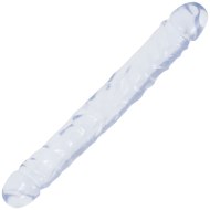 Dvojitá a oboustranná dilda: Oboustranné dildo Crystal Jellies 12" – transparentní