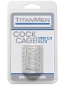 Erekční kroužek TitanMen Cock Cage Clear – transparentní