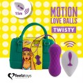 Vibrační a rotační vajíčko s dálkovým ovladačem + taštička Twisty (FeelzToys)