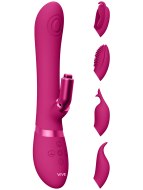 Vibrátory s králíčkem (na bod G i klitoris): Pulzační vibrátor se 4 nástavci na klitoris VIVE Etsu (SHOTS)