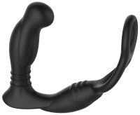 Stimulátory na masáž prostaty: Vibrátor na prostatu a hráz s kroužky na penis a varlata Simul8 (Nexus)