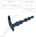 Vibrační anální kuličky s kroužkem na penis ELIXER (TOYJOY)