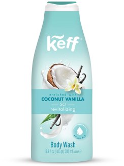 Sprchový gel Coconut Vanilla – kokos a vanilka, 500 ml (Keff)