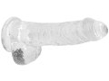 Transparentní realistické dildo s varlaty a přísavkou RealRock 6" (SHOTS)