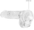 Transparentní realistické dildo s varlaty a přísavkou RealRock 6" (SHOTS)