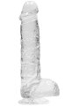 Transparentní realistické dildo s varlaty a přísavkou RealRock 6" (SHOTS)