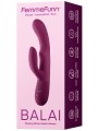 Vibrátor s pohyblivým králíčkem Balai Dark Fuchsia (FemmeFunn)