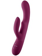 Vibrátory s králíčkem (na bod G i klitoris): Vibrátor s pohyblivým králíčkem Balai Dark Fuchsia (FemmeFunn)