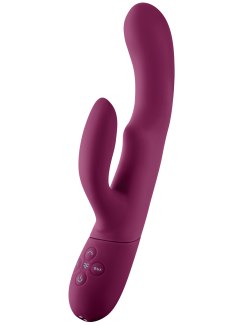 Vibrátor s pohyblivým králíčkem Balai Dark Fuchsia (FemmeFunn)