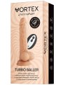 Rotační realistický vibrátor s varlaty a přísavkou Vortex Turbo Baller (FemmeFunn)