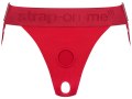 Strapon tanga se 2 O-kroužky Unique Red (Strap-On-Me)