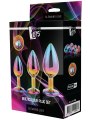 Set kovových análních kolíků se šperkem Multicolour Plug Set (Dream Toys)