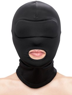 BDSM maska na hlavu s otvorem na ústa Mouth Hood (NS Novelties)