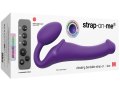 Tvarovatelný samodržící vibrační strapon Purple – velikost M (Strap-On-Me)