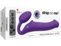 Tvarovatelný samodržící vibrační strapon Purple – velikost L (Strap-On-Me)