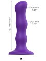 Dildo s pohyblivými kuličkami a přísavkou Purple – velikost M (Strap-On-Me)