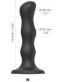 Dildo s pohyblivými kuličkami a přísavkou Geisha Balls Black – velikost M (Strap-On-Me)