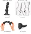 Dildo/anální kuličky s přísavkou Dildo Plug Balls – velikost L (Strap-On-Me)