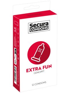 Kondomy s vroubky Extra Fun - 12 ks (Secura)