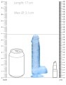 Modré realistické dildo s varlaty a přísavkou RealRock 6" (SHOTS)