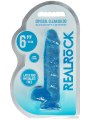 Modré realistické dildo s varlaty a přísavkou RealRock 6" (SHOTS)