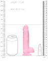 Růžové realistické dildo s varlaty a přísavkou RealRock 6" (SHOTS)