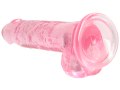 Růžové realistické dildo s varlaty a přísavkou RealRock 7" (SHOTS)