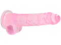 Růžové realistické dildo s varlaty a přísavkou RealRock 8" (SHOTS)