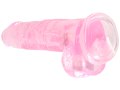 Růžové realistické dildo s varlaty a přísavkou RealRock 8" (SHOTS)