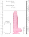 Růžové realistické dildo s varlaty a přísavkou RealRock 8" (SHOTS)