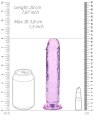 Fialové realistické dildo s přísavkou RealRock 7" (SHOTS)