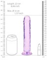 Fialové realistické dildo s přísavkou RealRock 8" (SHOTS)