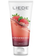 Lubrikační gely s příchutí, na orální sex: Vodní lubrikant s příchutí Strawberry – 100 ml (Liebe)