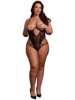 Krajkové body s odhalenými ňadry Le Désir Amour - plus size (SHOTS)