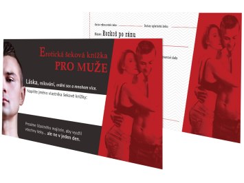 Erotická šeková knížka pro MUŽE