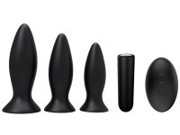 Vibrační anální kolíky: Set análních kolíků a vibrační patrony Triplicity (S Pleasures)