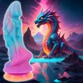 Světélkující dildo s přísavkou Mystic Dragon (Beasty Cocks)