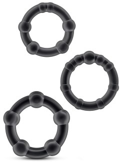 Set erekčních kroužků Stay Hard - 3 ks (Blush)