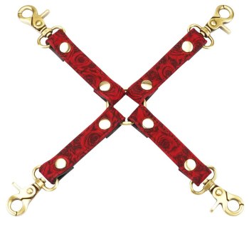 Kožený poutací kříž Red Rosy (Liebe Seele)