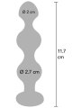 Anální kuličky se šperkem Diamond Star Beads Medium (TOYJOY)