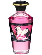 Erotické masážní oleje: Hřejivý afrodiziakální masážní olej Raspberry Feeling - 100 ml (Shunga)