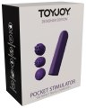 Mini vibrátor + 3 stimulační nástavce Pocket Stimulator (TOYJOY)