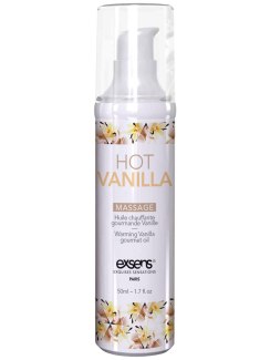 Hřejivý intimní masážní olej Hot Vanilla - 50 ml (Exsens)