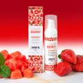 Hřejivý intimní masážní olej Strawberry - 50 ml (Exsens)